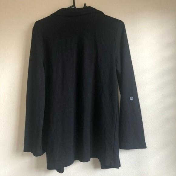 Lulus Black Open Cardigan Sweater Small - Picture 3 of 6